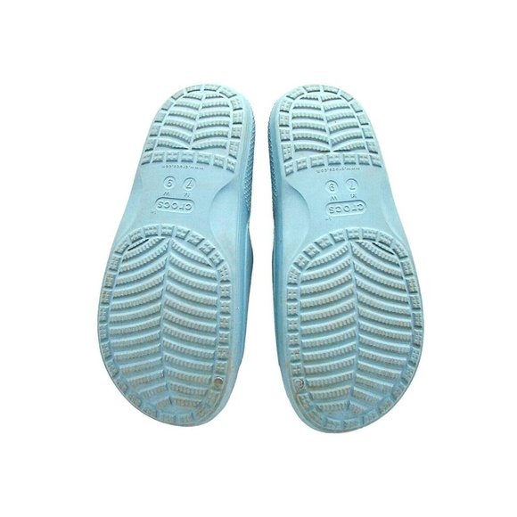 Crocs Iconic Comfort Slides Sandals Slip On Shoes Blue Flats M7- W9 Foam Footbed - Picture 7 of 9